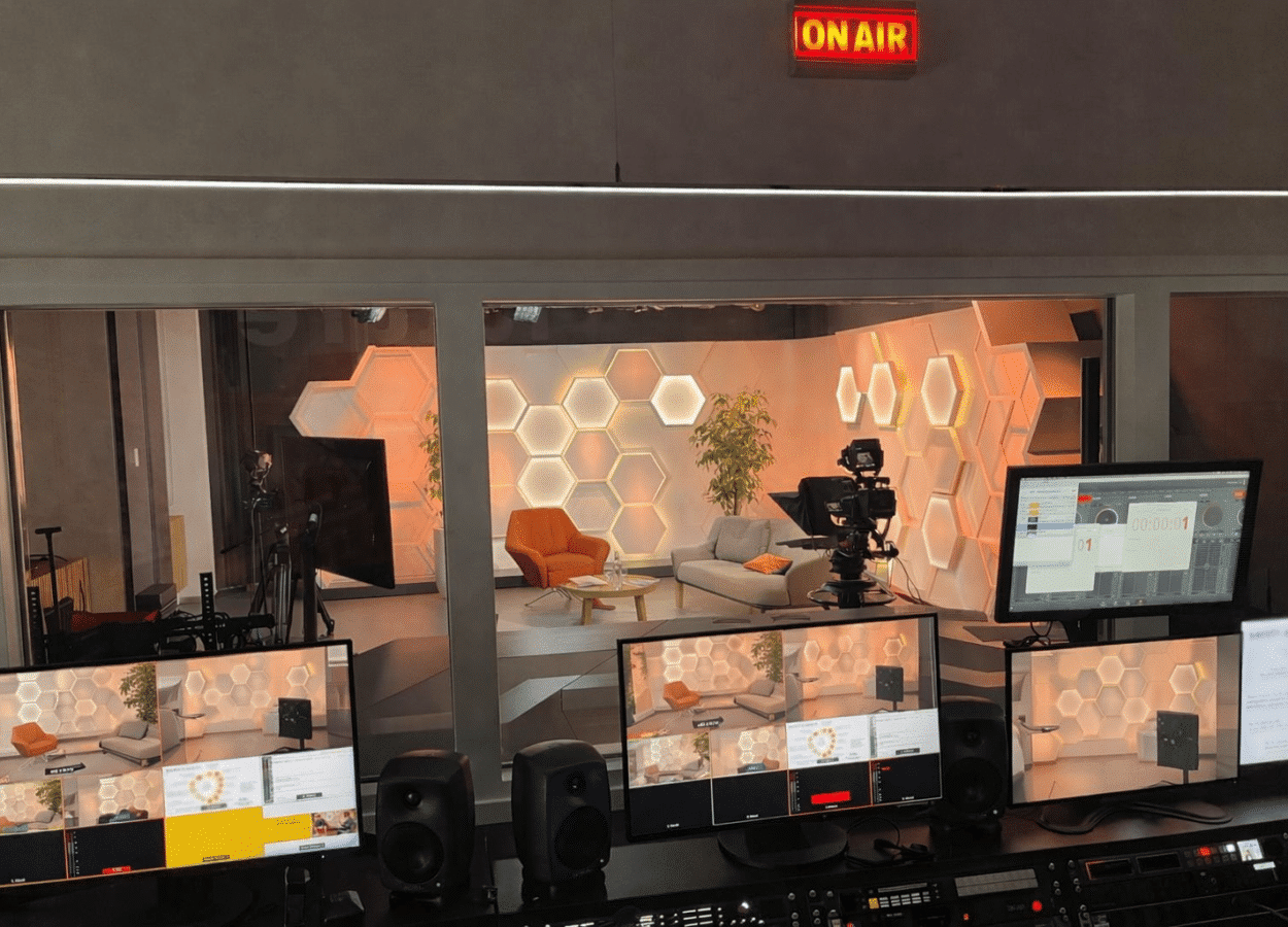 Foutloze corporate live communicatie in professionele broadcast studio